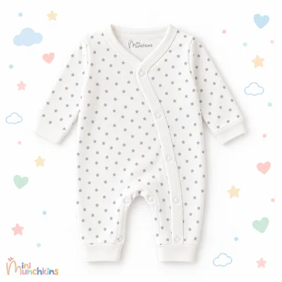 Pelele de estrellas · fotografía del catálogo de Mini Munchkins